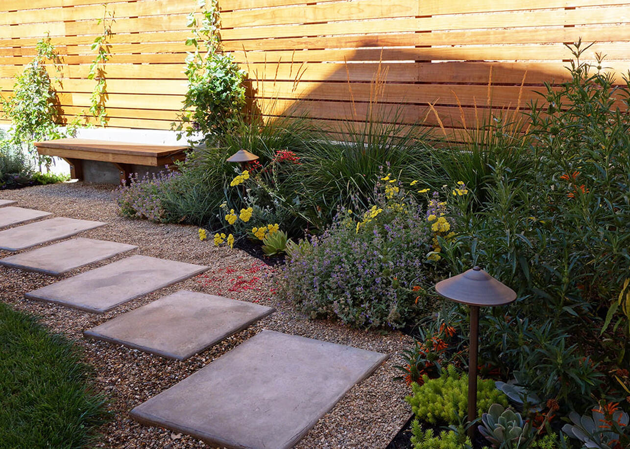 Stepping stones & garden lights