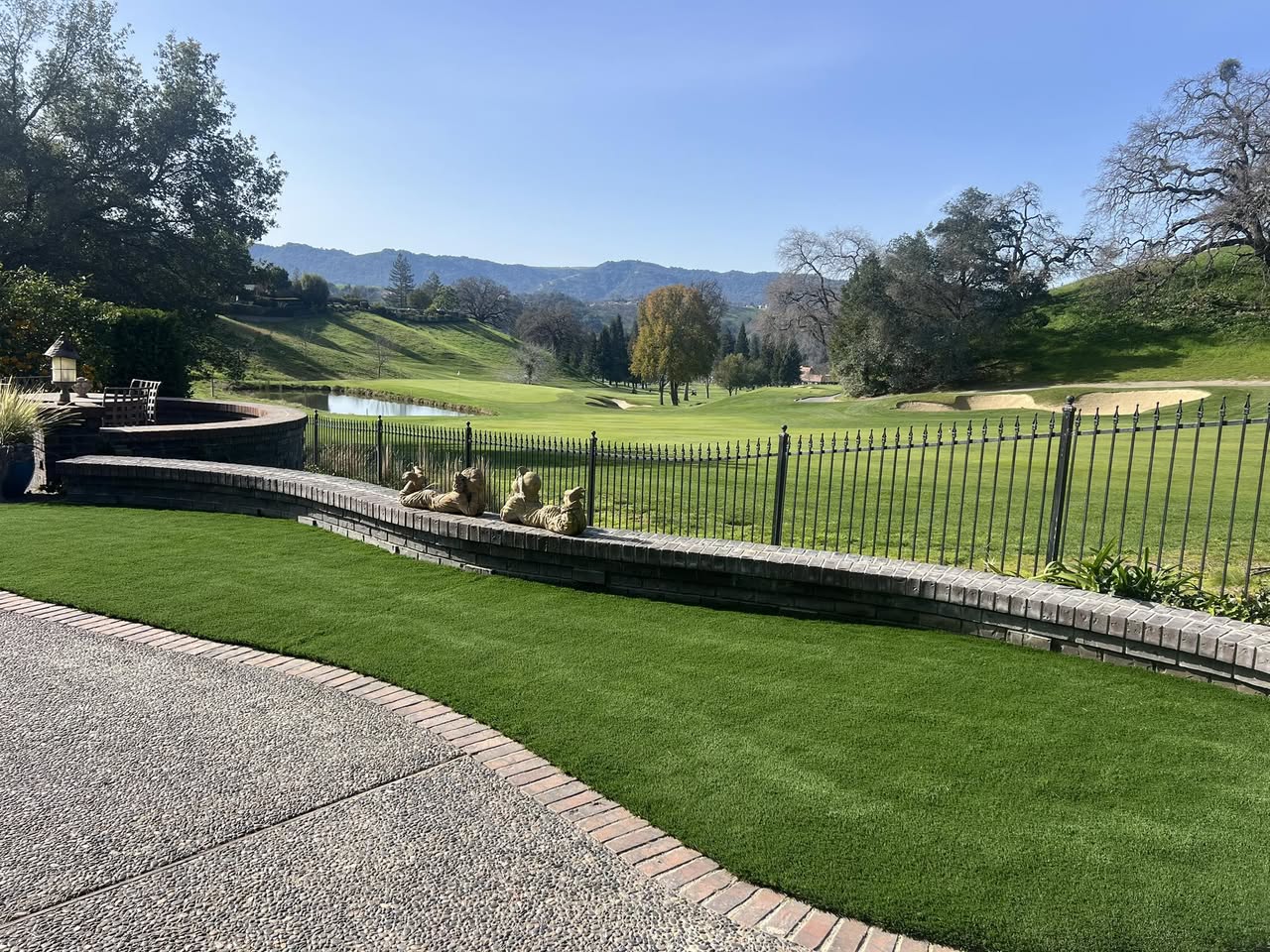 Turf overlooking the course
